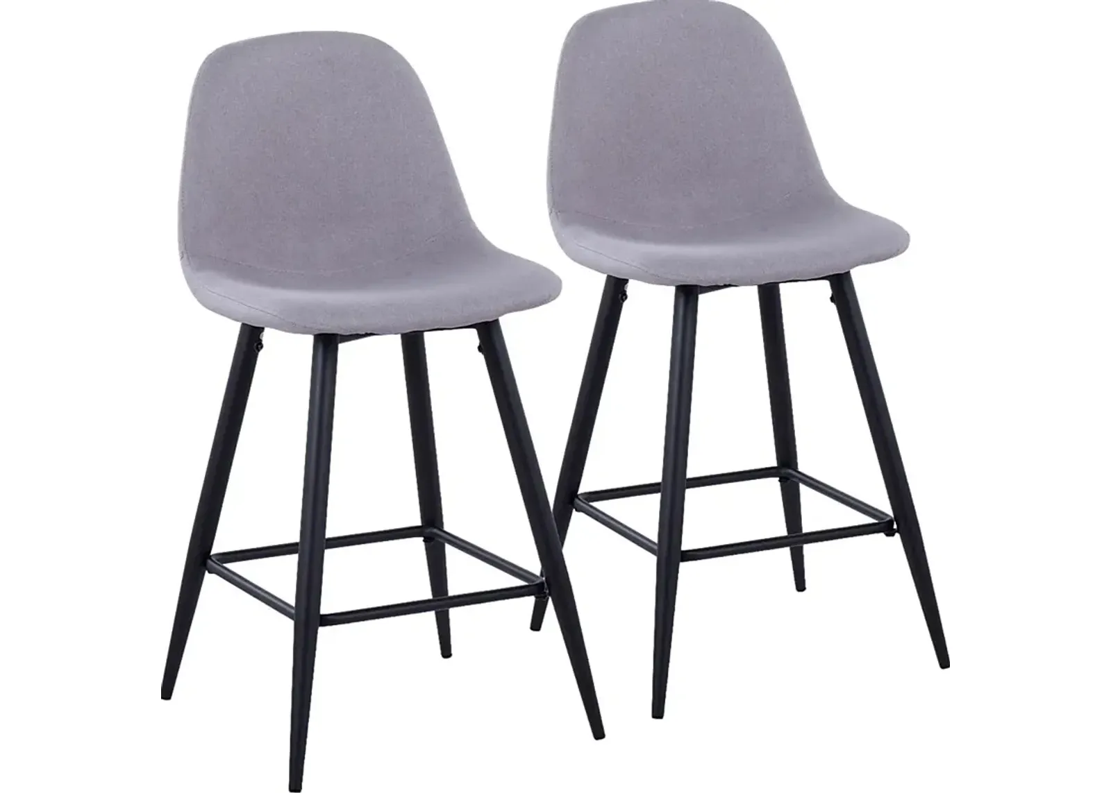 Jerdone Light Gray Counter Height Stool, Set of 2