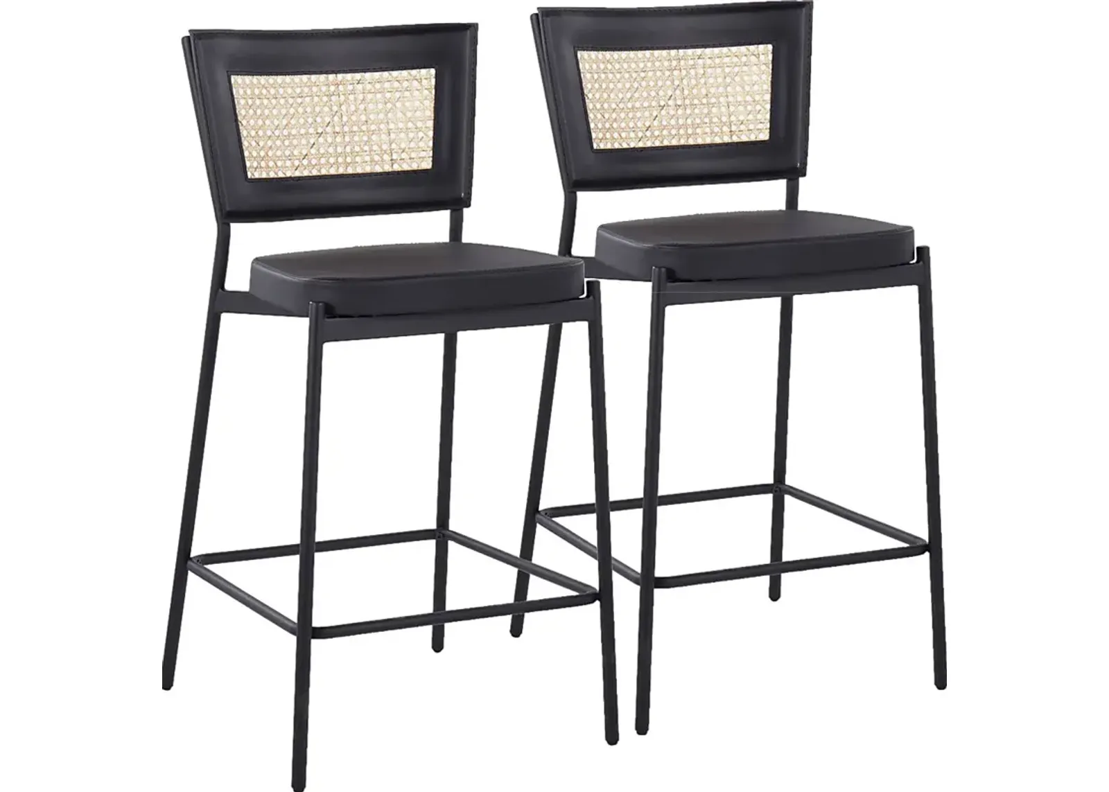 Inverary Black Counter Height Stool, Set of 2