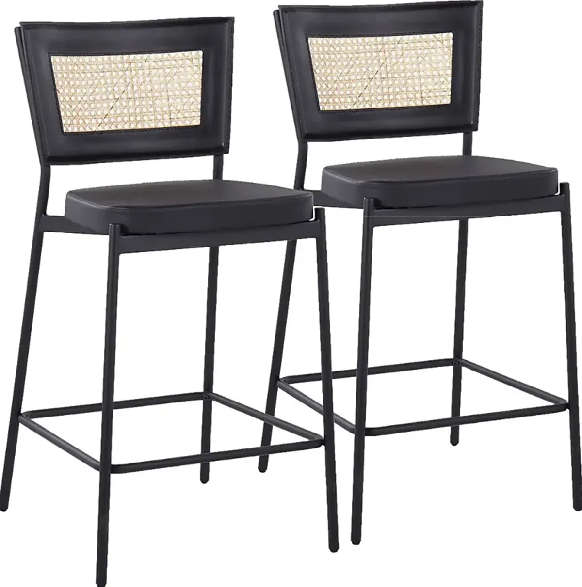 Inverary Black Counter Height Stool, Set of 2