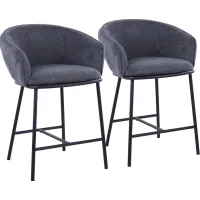 Harcort Charcoal Counter Height Stool, Set of 2