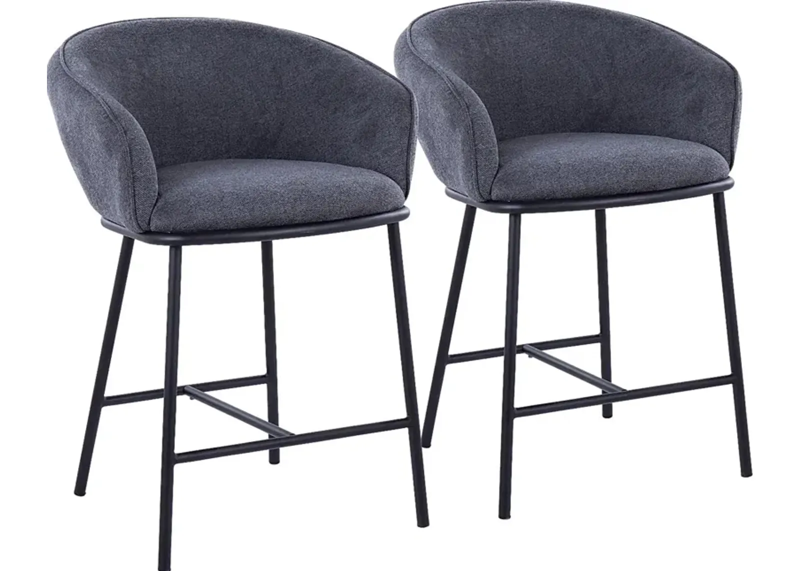 Harcort Charcoal Counter Height Stool, Set of 2