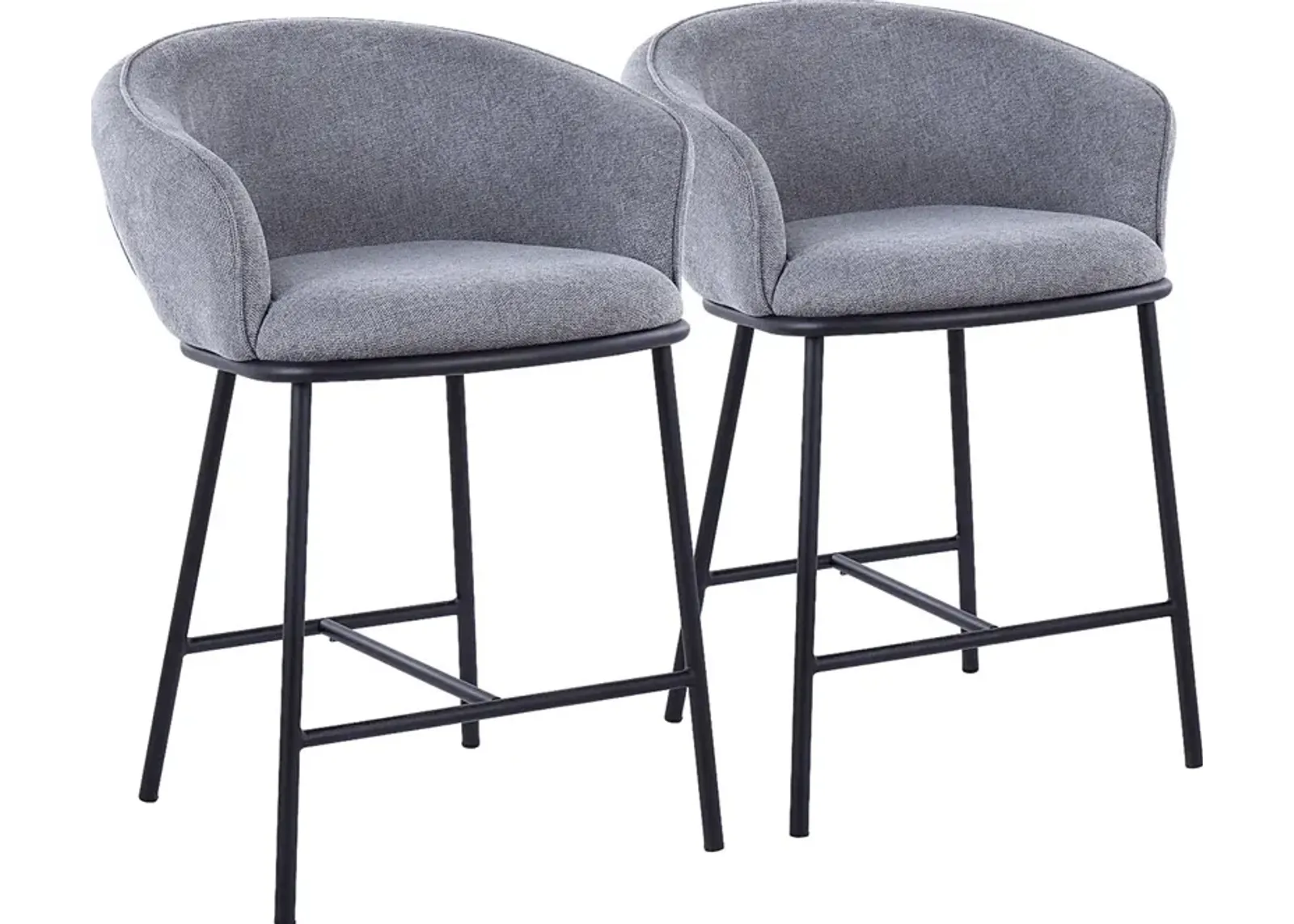 Harcort Gray Counter Height Stool, Set of 2