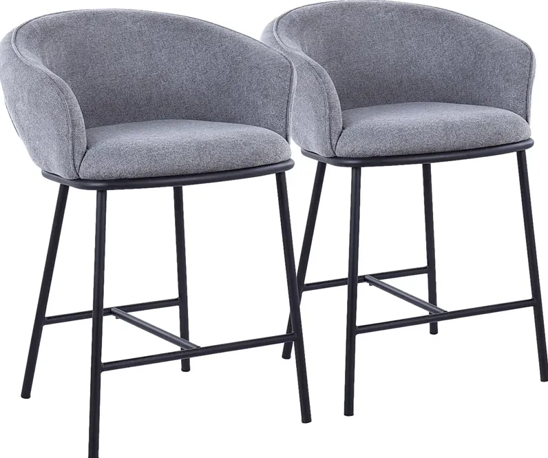 Harcort Gray Counter Height Stool, Set of 2