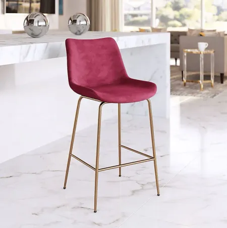 Byerstone Red Counter Height Stool