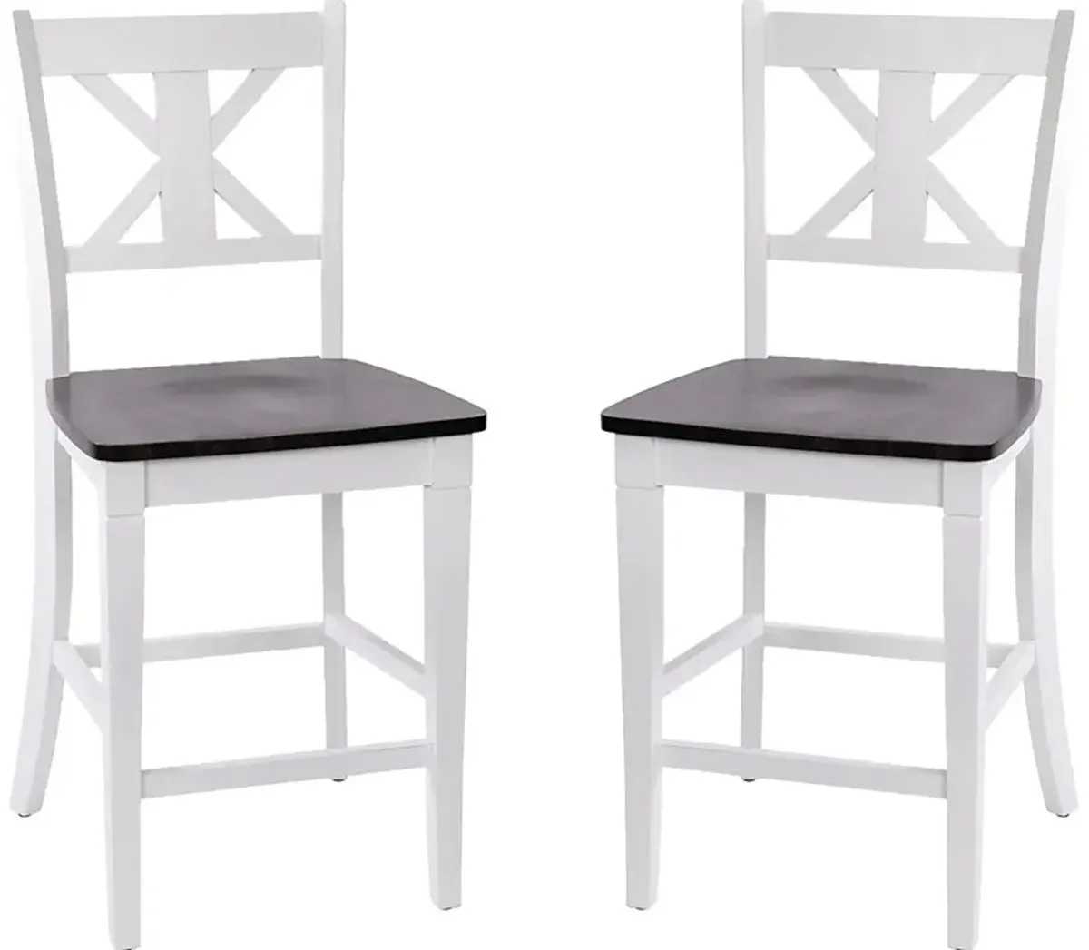 Latourette White Counter Height Stool, Set of 2