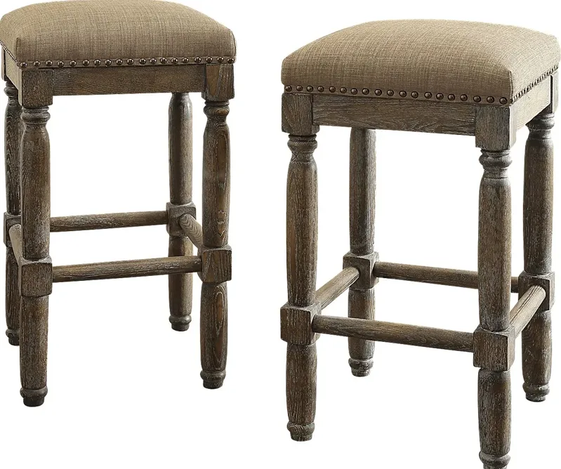 Doswell Sand Counter Height Stool, Set of 2