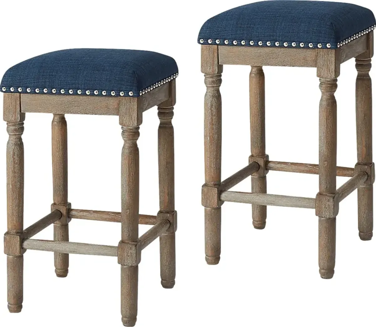 Rylandier Navy Counter Height Stool, Set of 2