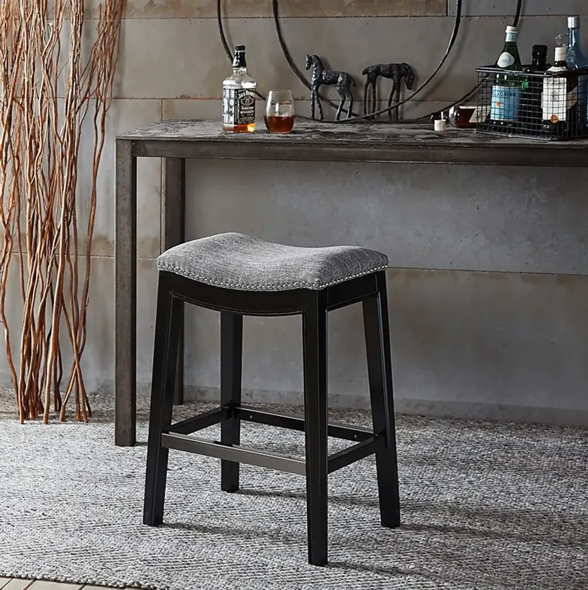 Nielan Gray Counter Height Stool