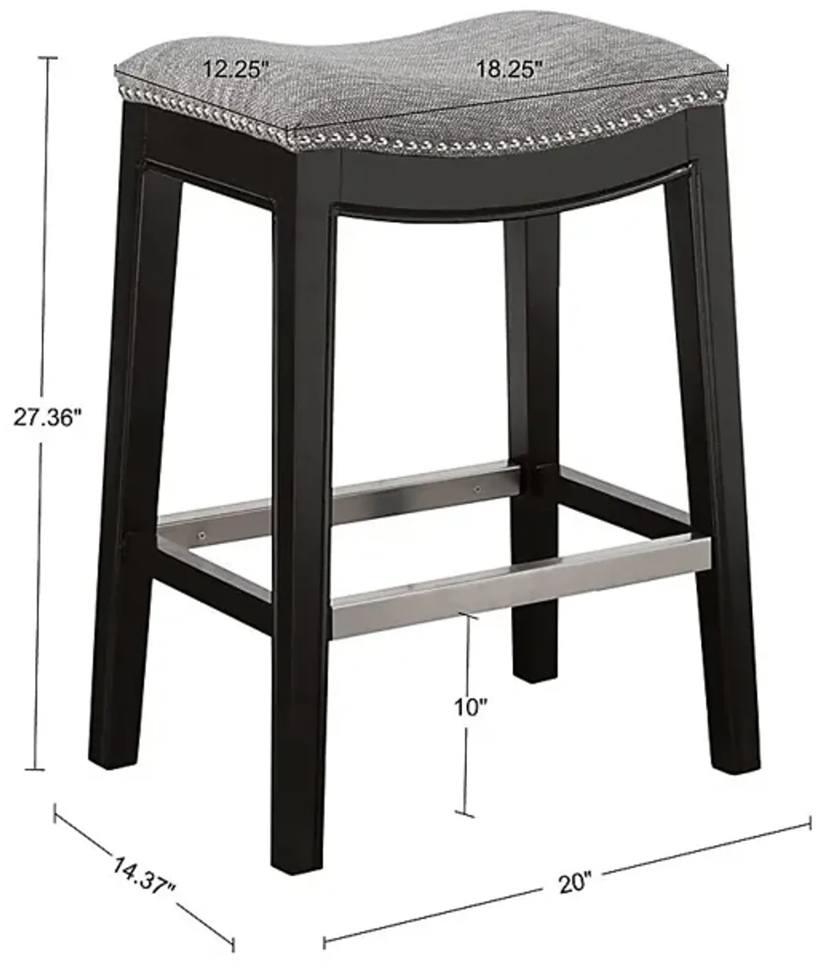 Nielan Gray Counter Height Stool