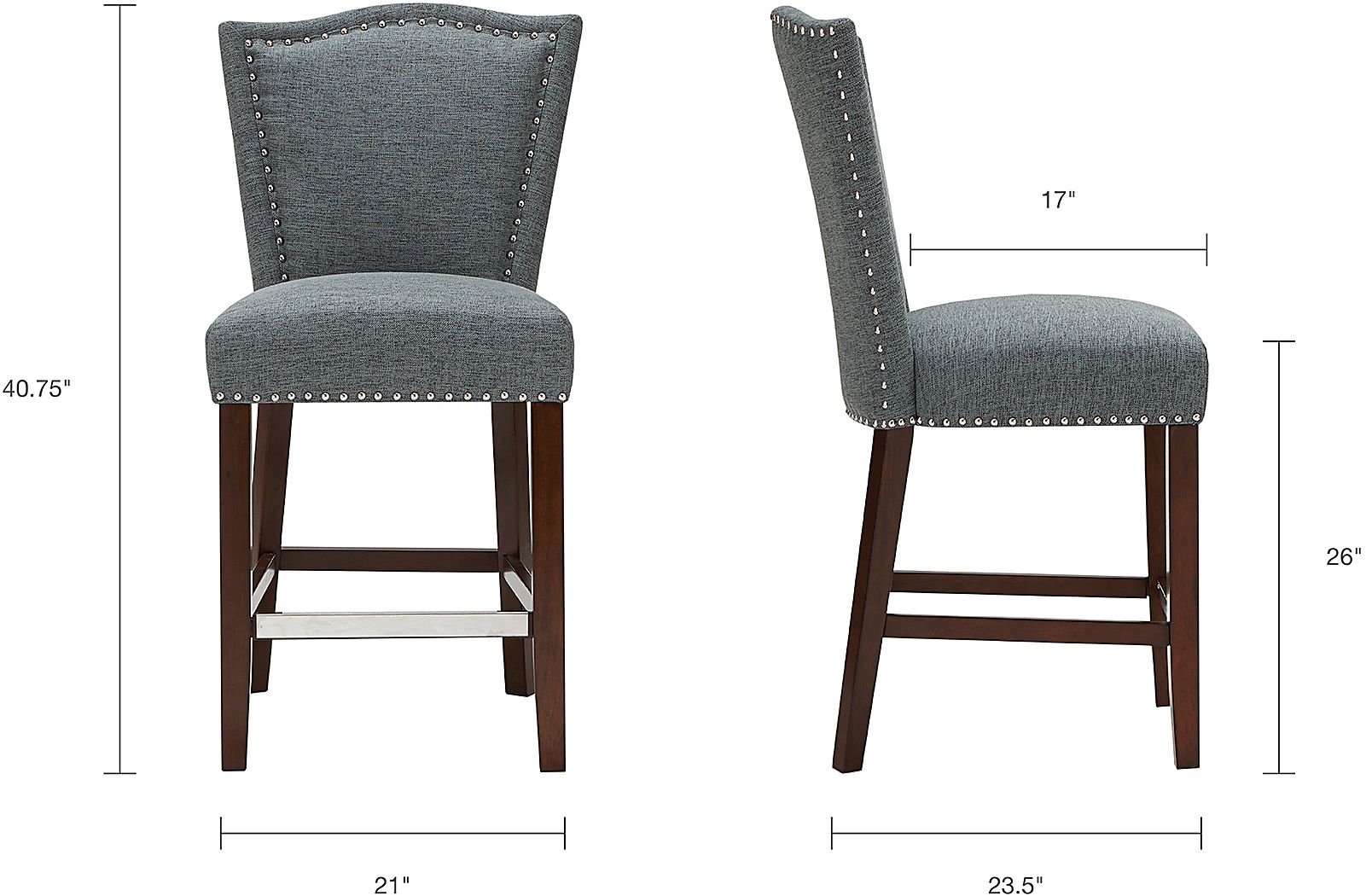 Wittershaw Blue Counter Height Stool