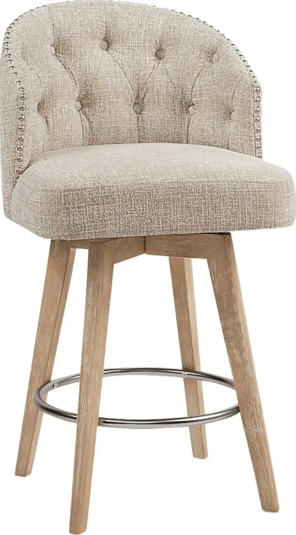 Elmsgrove Cream Swivel Counter Height Stool