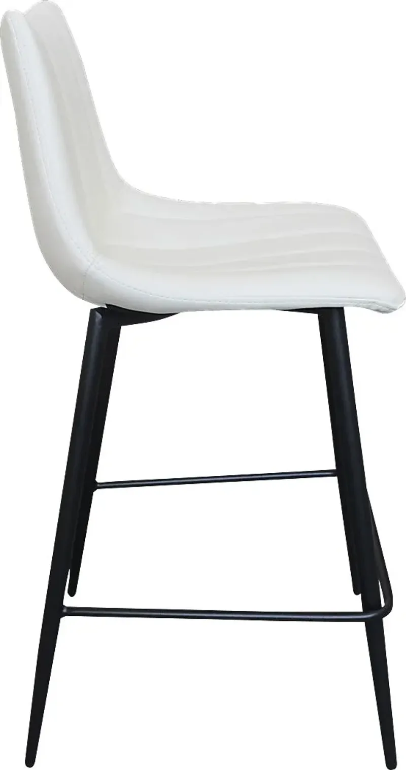 Adeline Court White Counter Height Stool