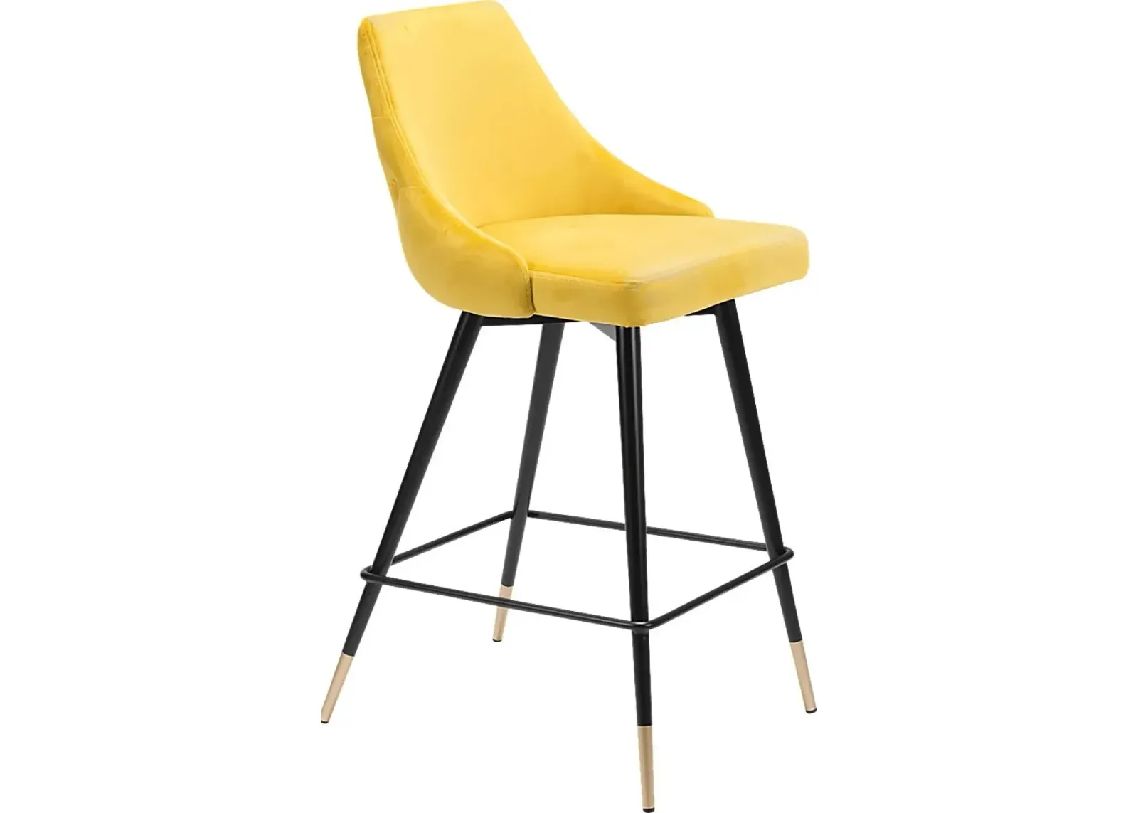 Solveig Yellow Counter Height Stool