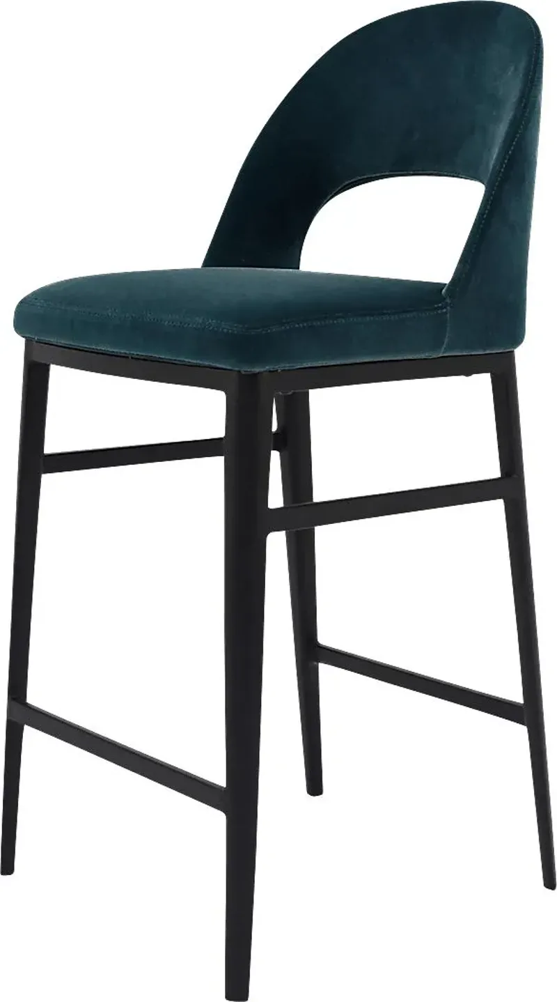 Elias Court Teal Counter Stool