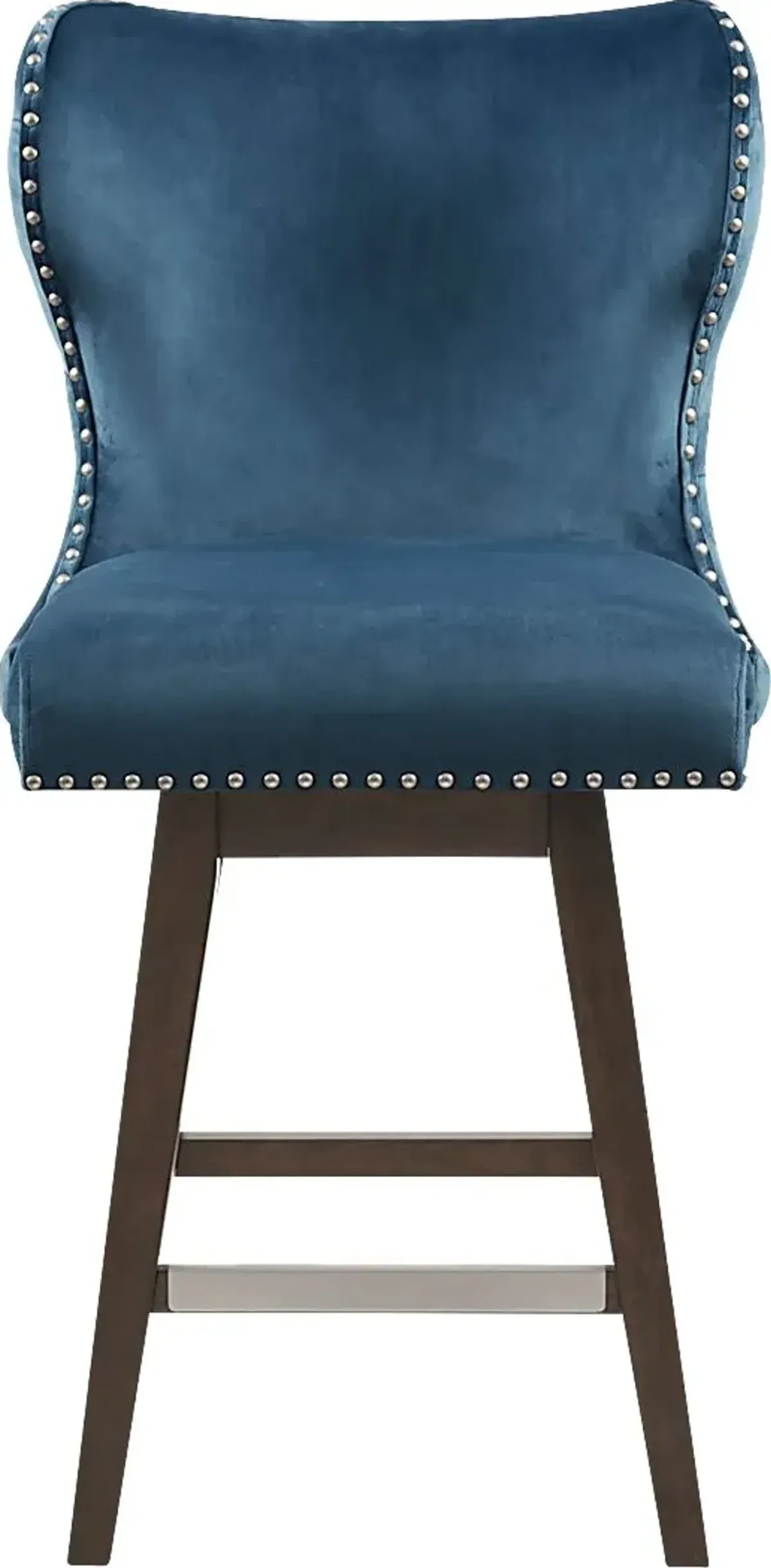 Krollton Blue Swivel Counter Height Stool