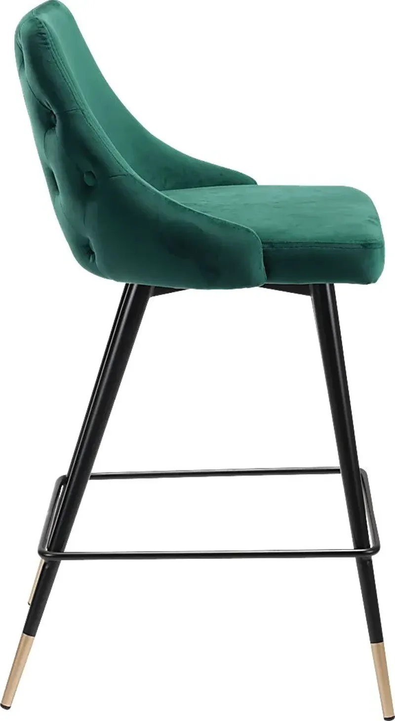 Solveig Green Counter Height Stool