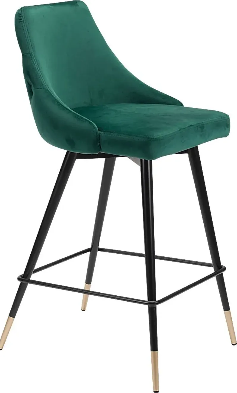 Solveig Green Counter Height Stool