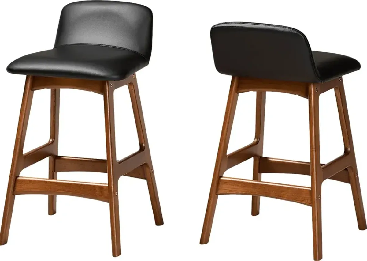 Ledford Black Counter Height Stool, Set of 2