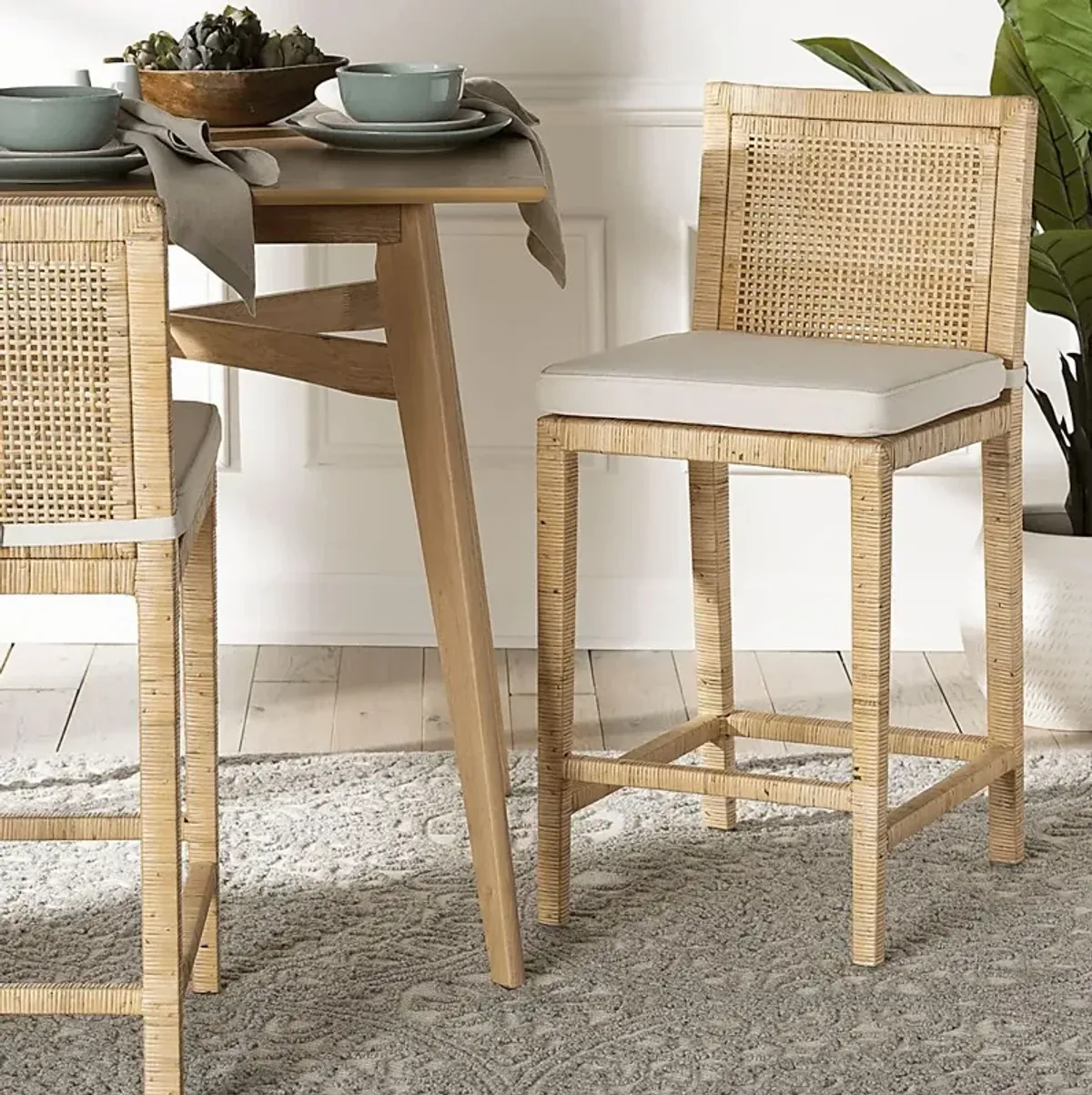 Weehawken Brown Counter Height Stool