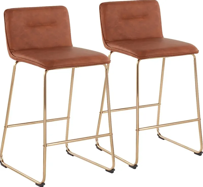 Bishopwood I Camel Counter Height Stool, Set of 2