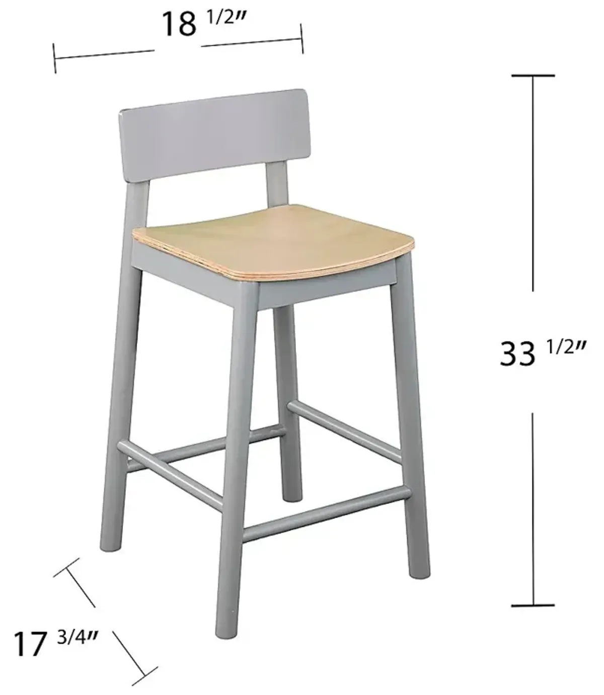 Garig Gray Counter Height Stool, Set of 2