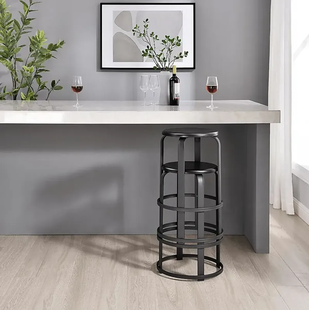 Westray Black Counter Height Stool