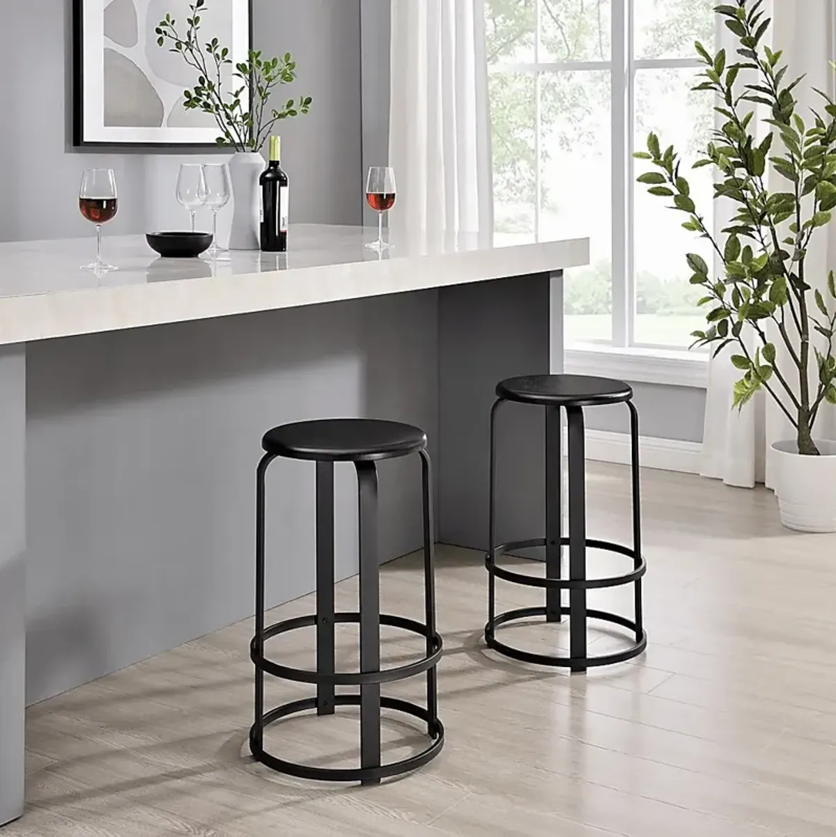 Westray Black Counter Height Stool