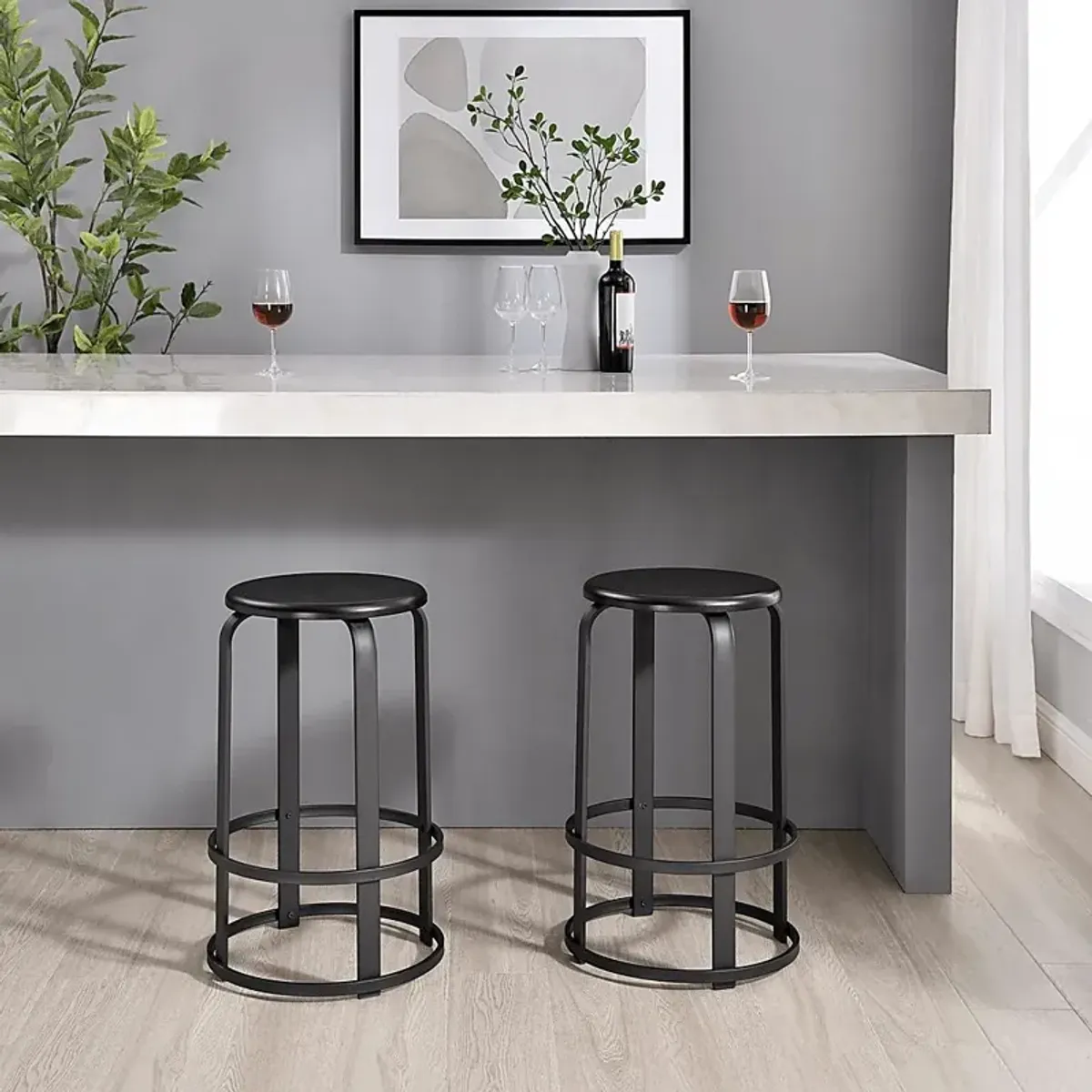 Westray Black Counter Height Stool