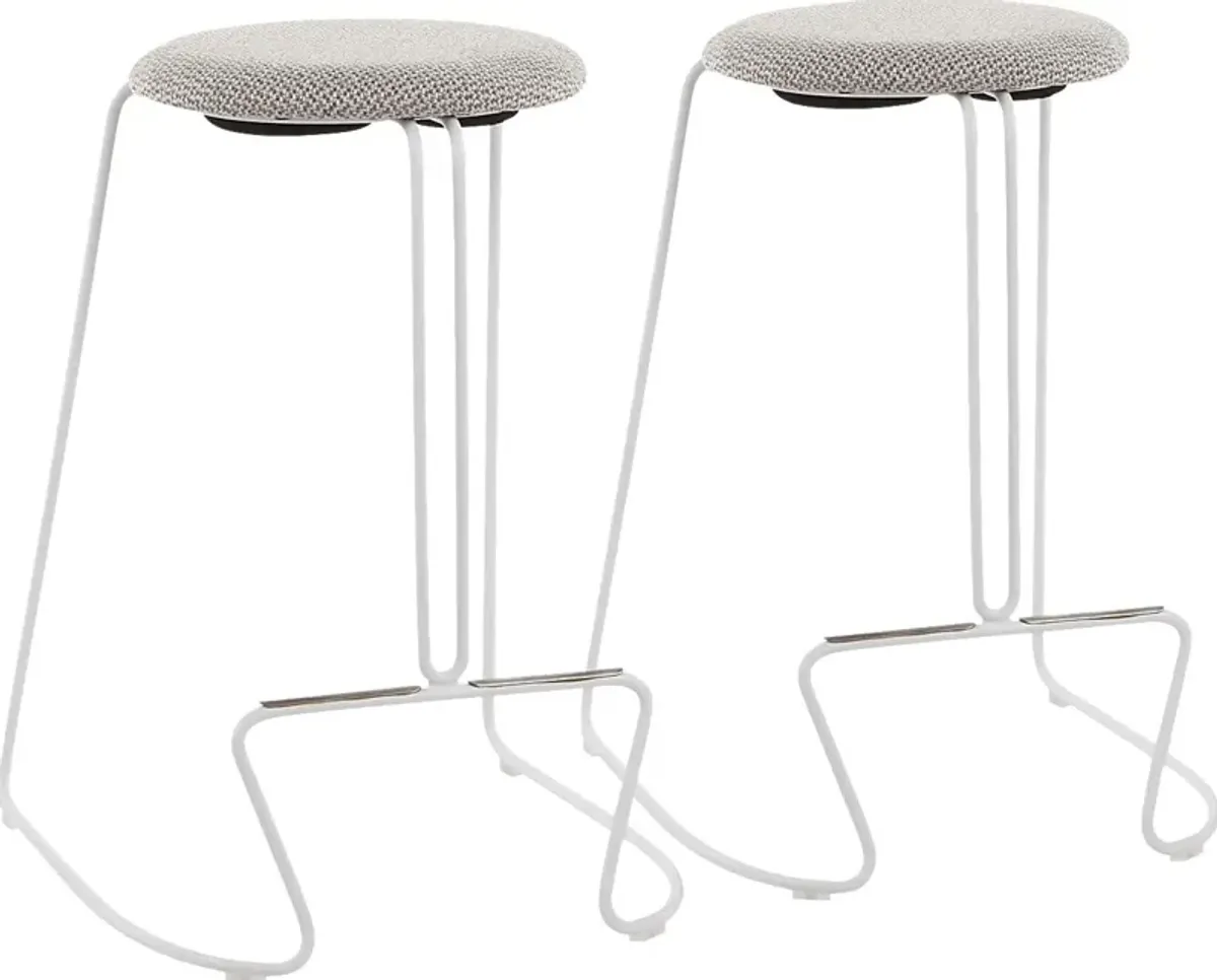 Bearslide II Light Gray Counter Height Stool, Set of 2