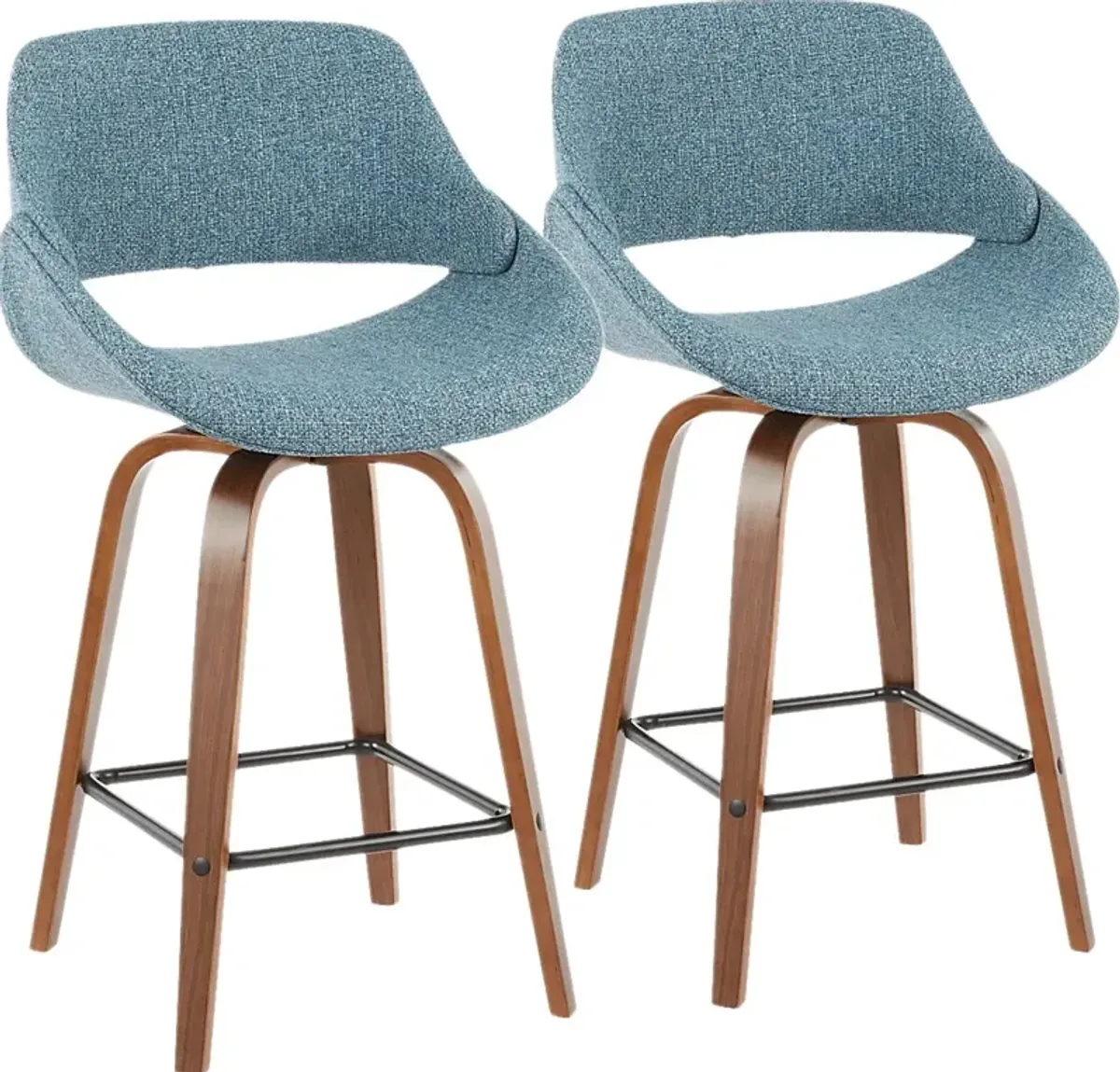 Caliborne Blue Counter Height Stool, Set of 2