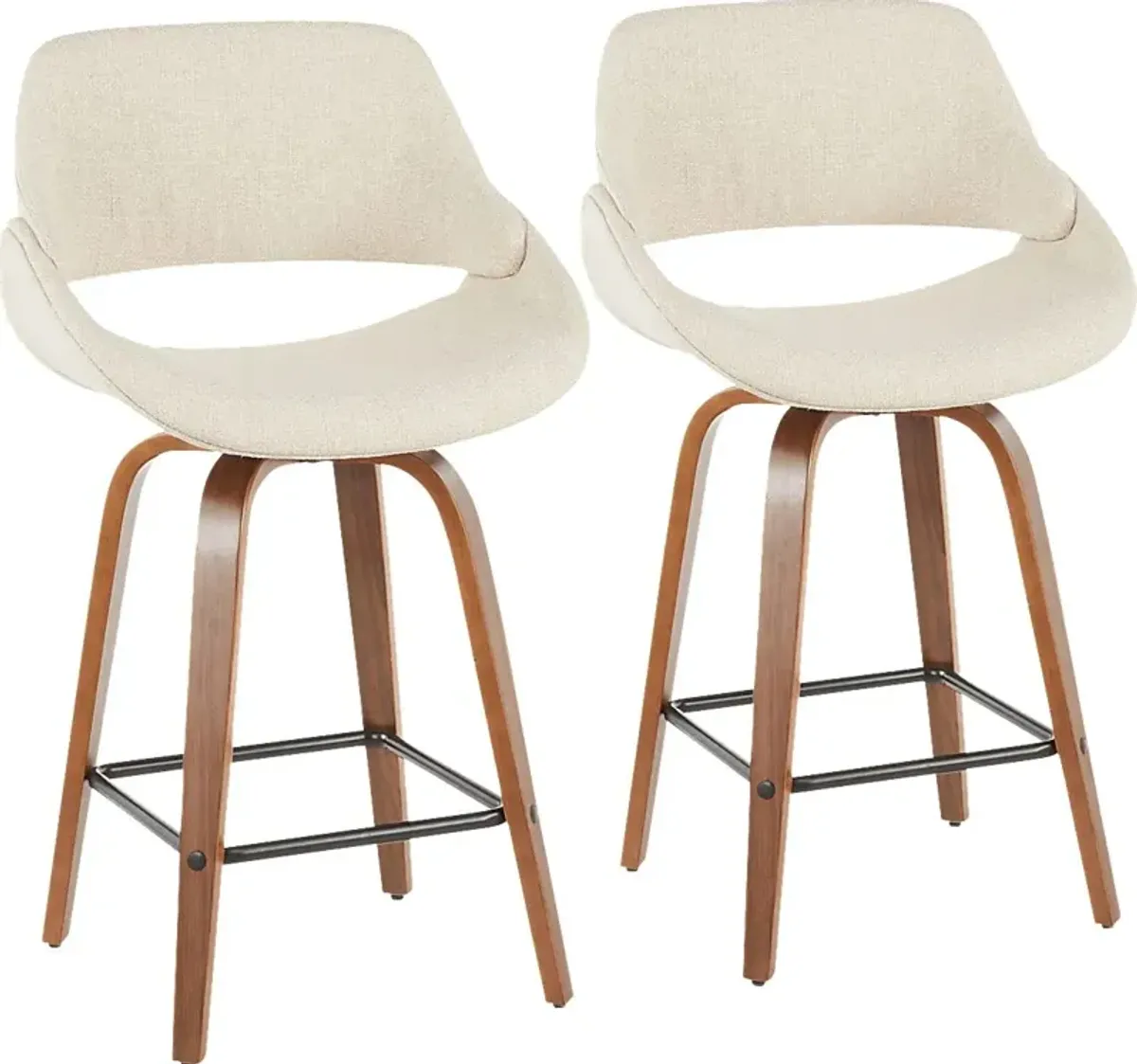 Caliborne White Counter Height Stool, Set of 2