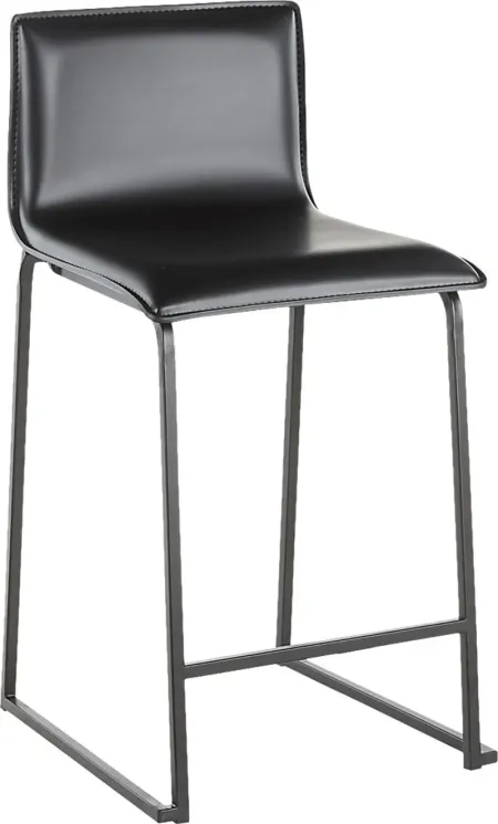 Dannelly Black Counter Height Stool, Set of 2