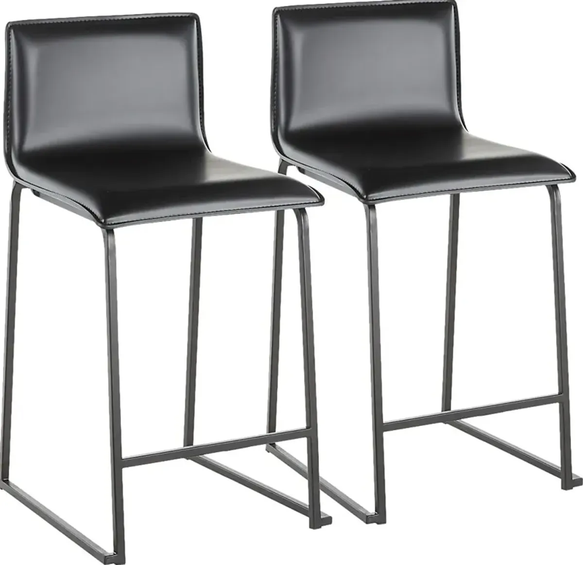 Dannelly Black Counter Height Stool, Set of 2