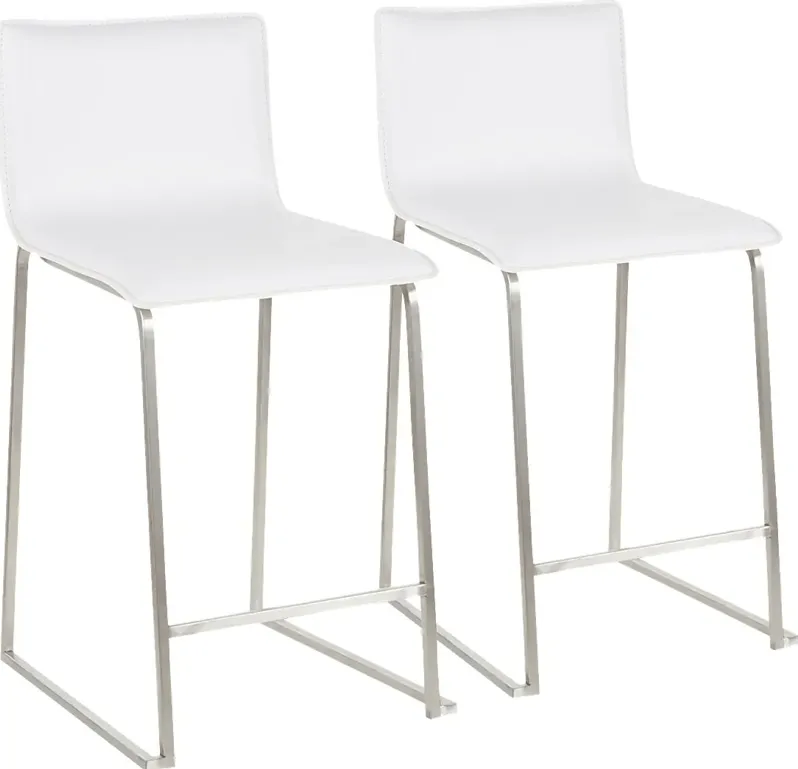 Dannelly Grove White Counter Height Stool, Set of 2