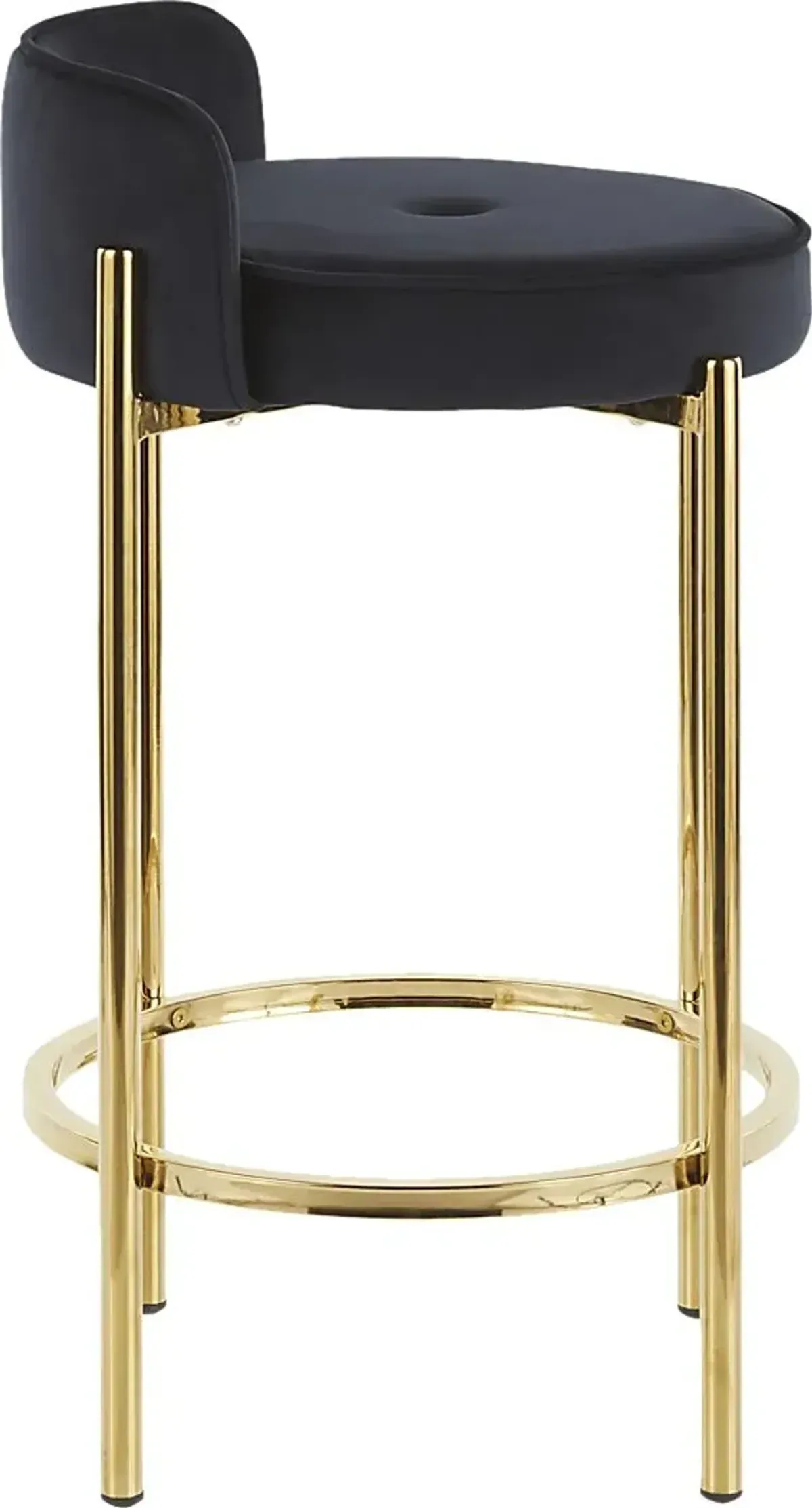 Chardan Black Counter Height Stool, Set of 2