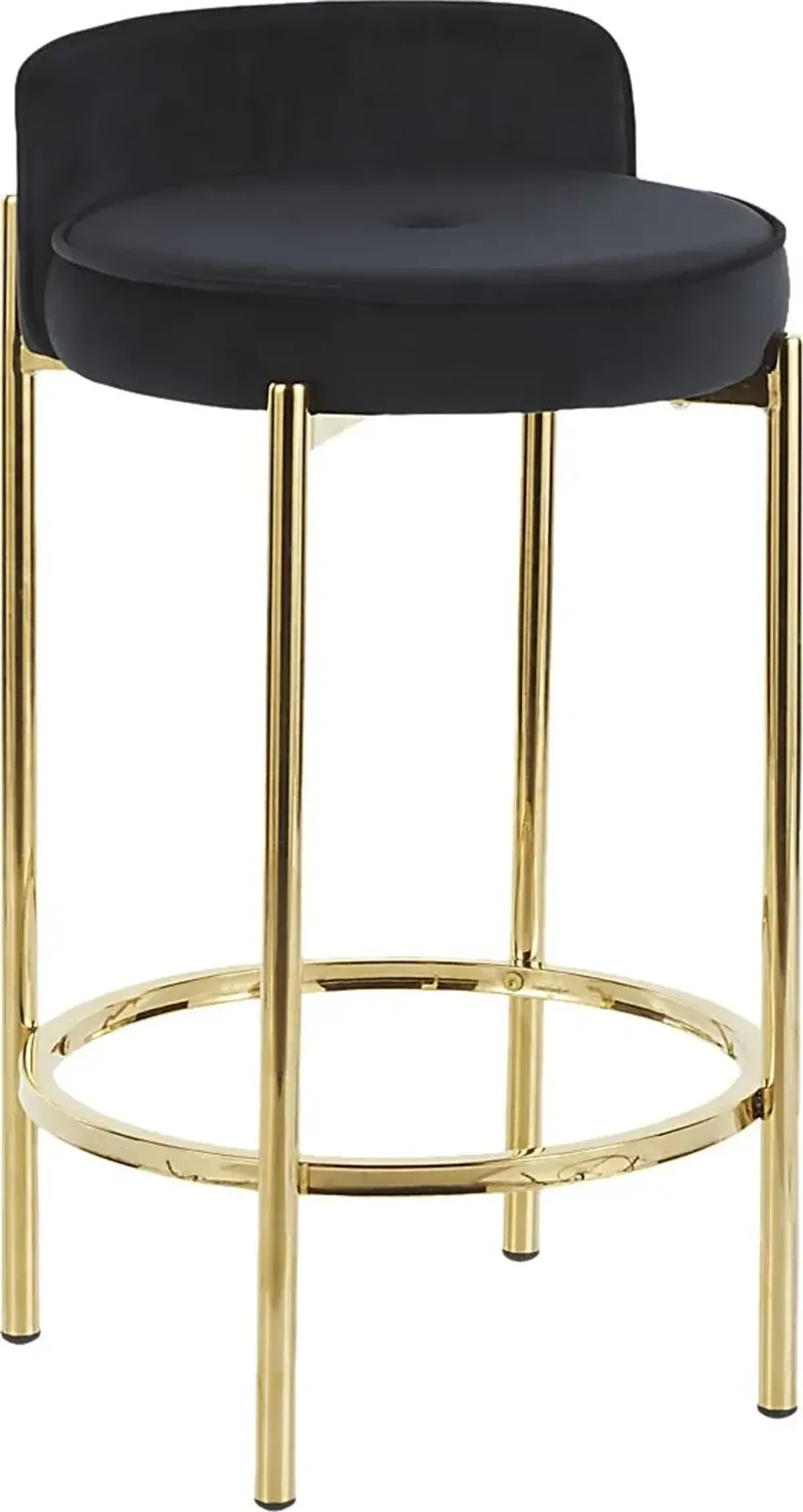 Chardan Black Counter Height Stool, Set of 2