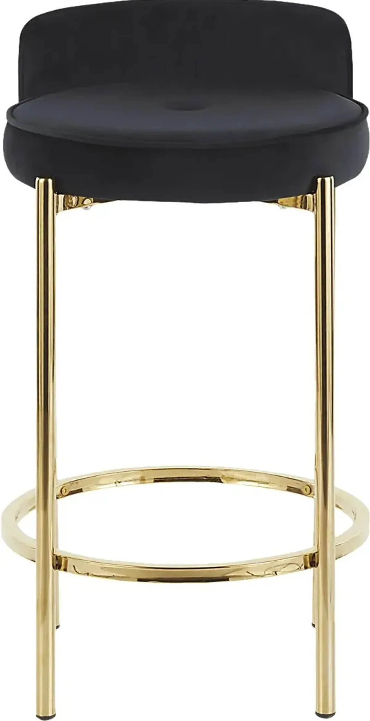 Chardan Black Counter Height Stool, Set of 2