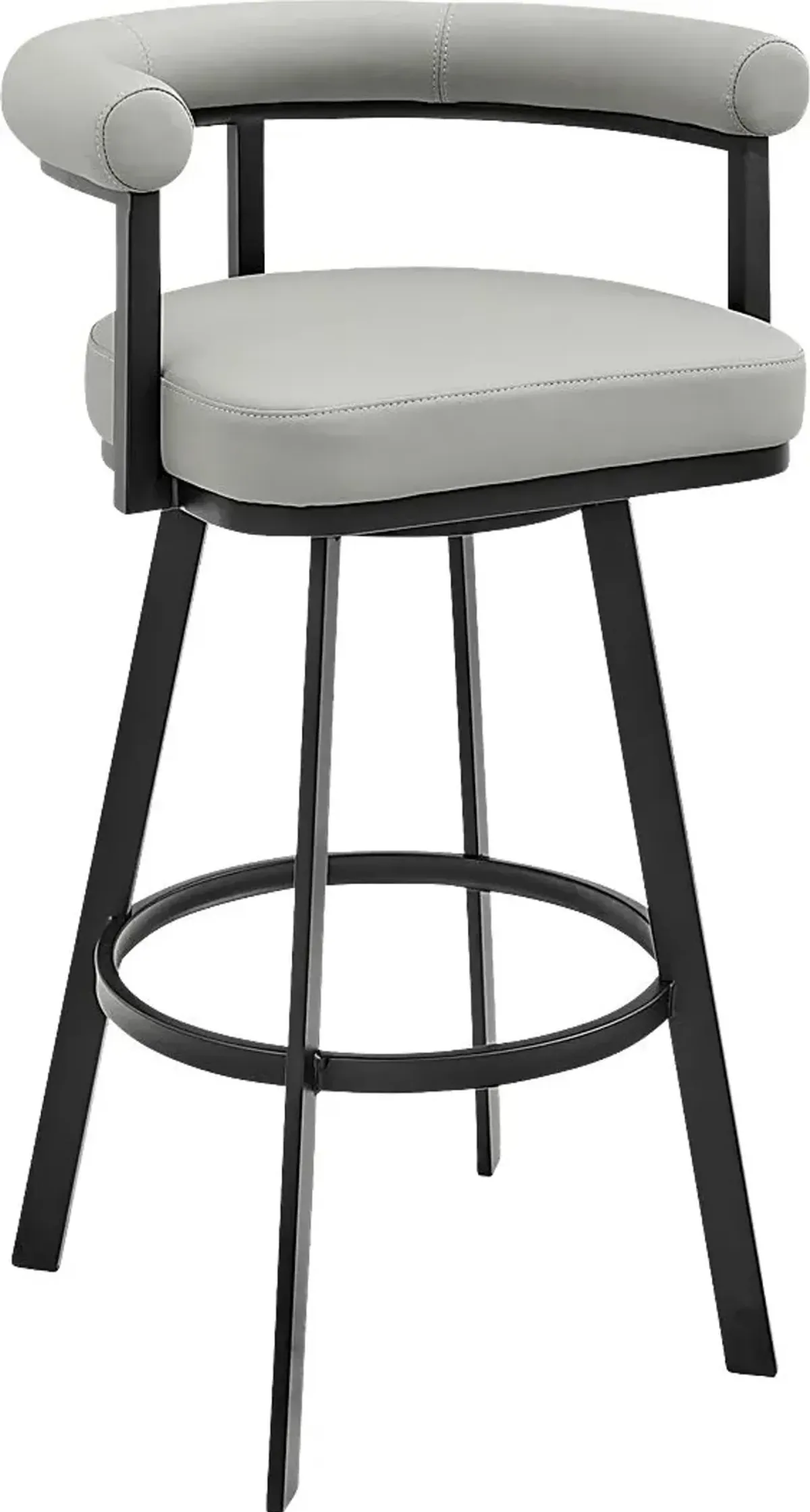 Salaignac Light Gray Swivel Counter Stool