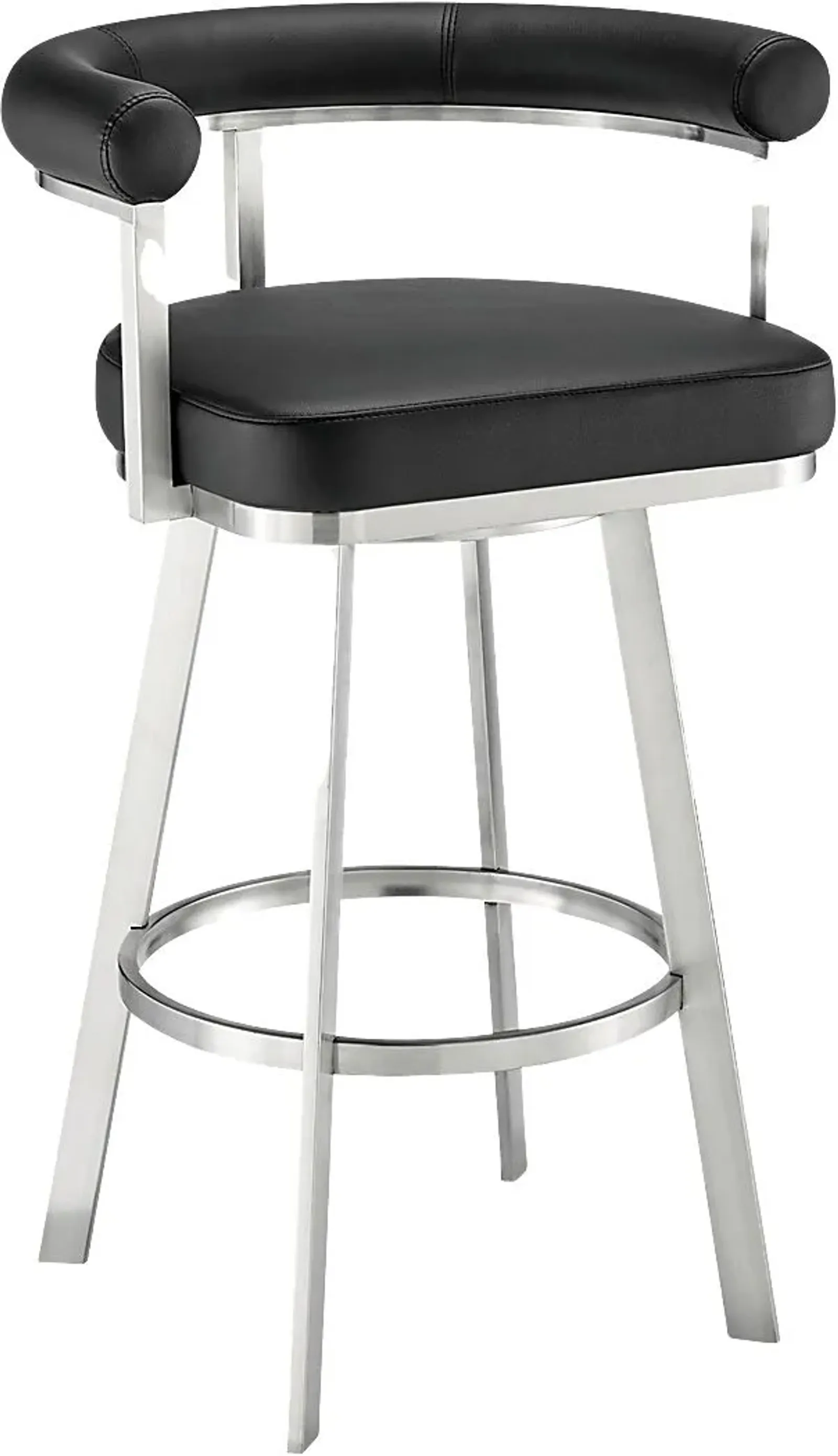 Salaignac Black Swivel Counter Stool