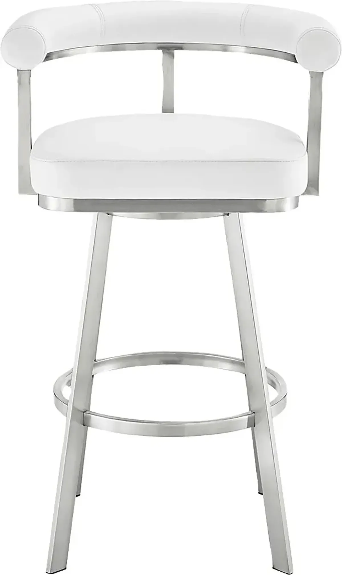 Salaignac White Swivel Counter Stool