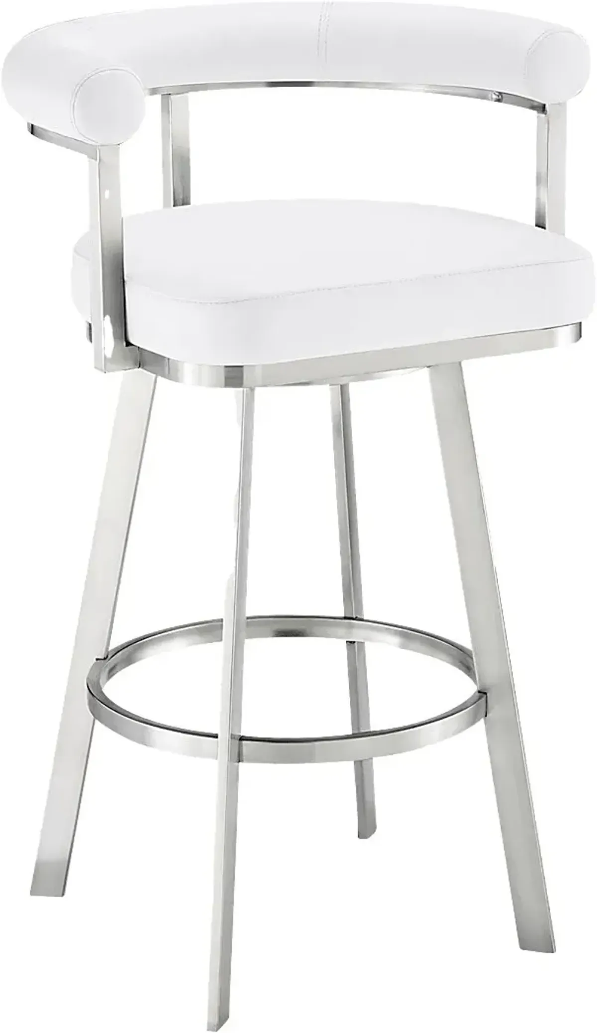 Salaignac White Swivel Counter Stool