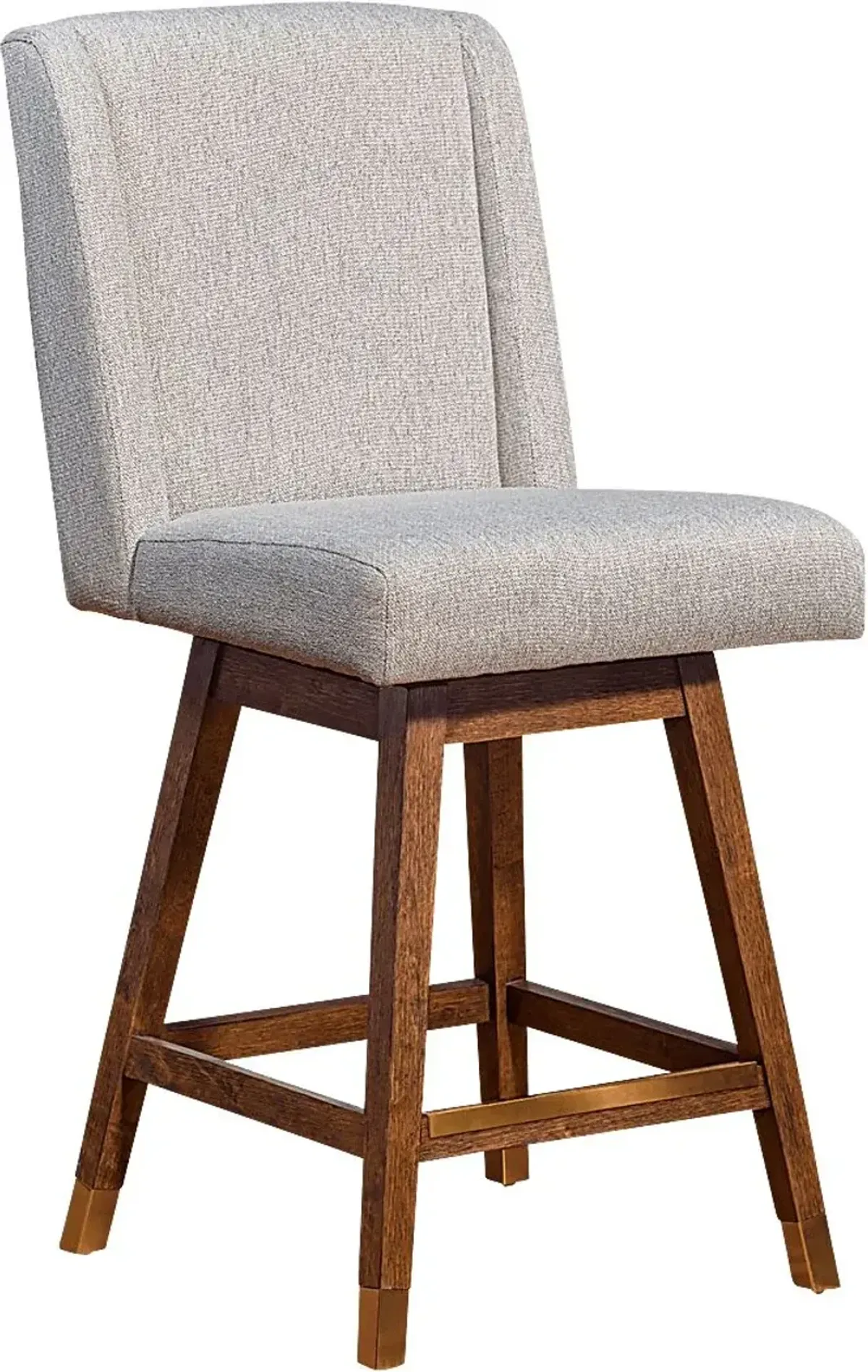 Cauthorn Beige Swivel Counter Stool