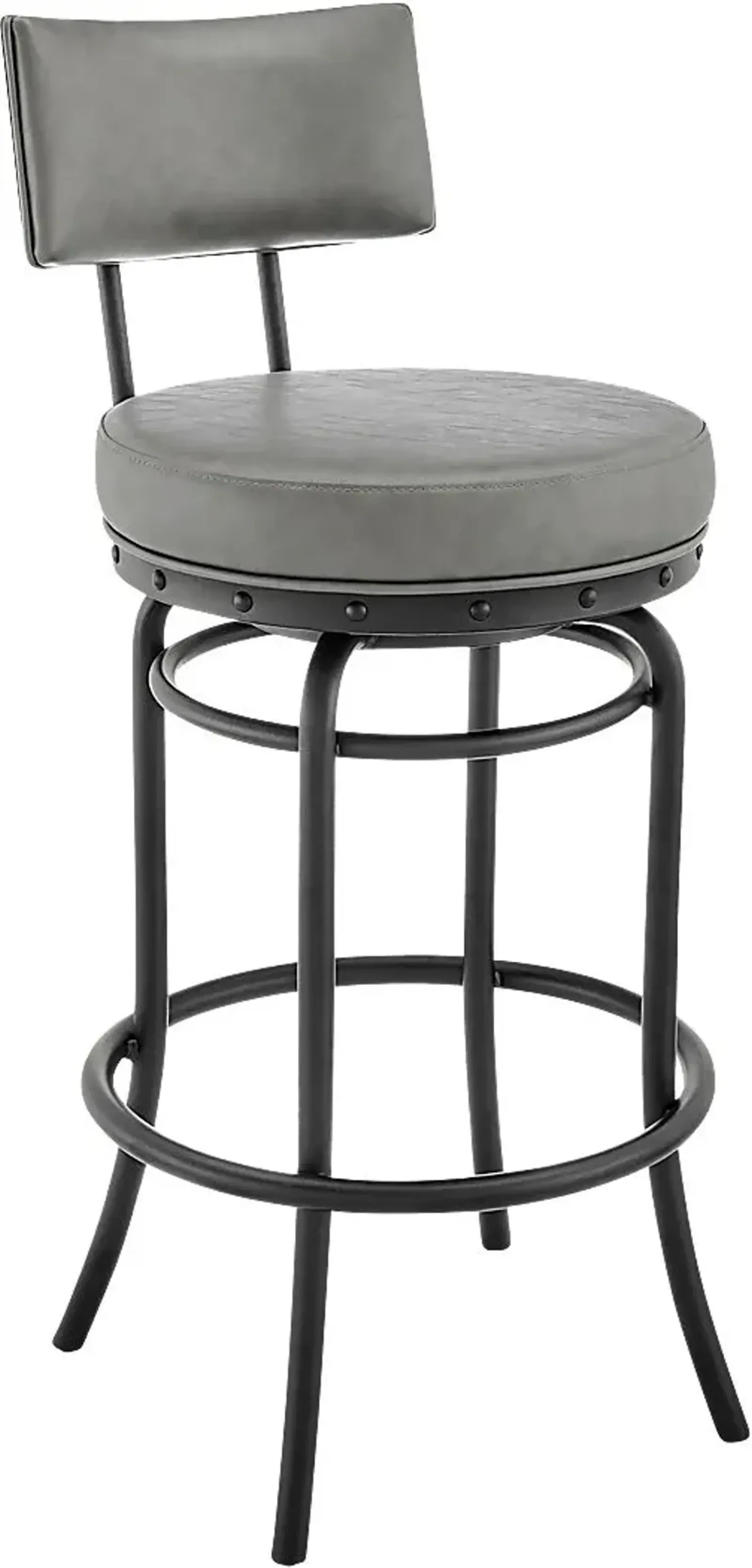 Gallaher Gray Swivel Counter Stool