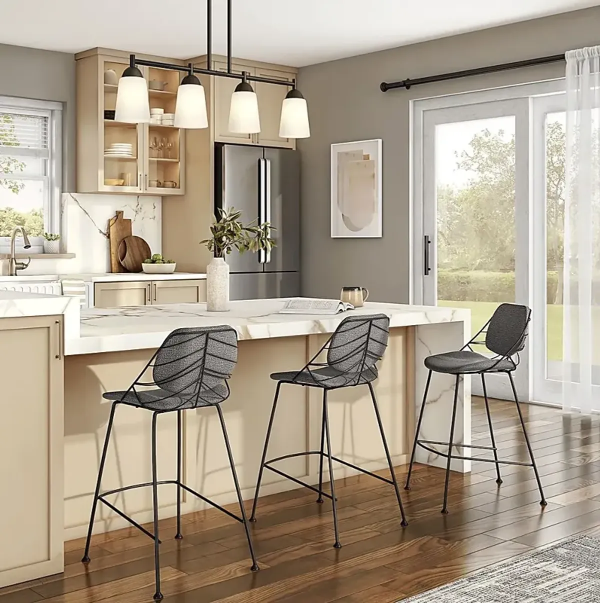 Sheffer Light Gray Counter Stool