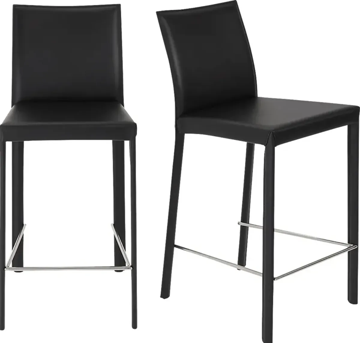 Mahlum Black Counter Stool, Set of 2