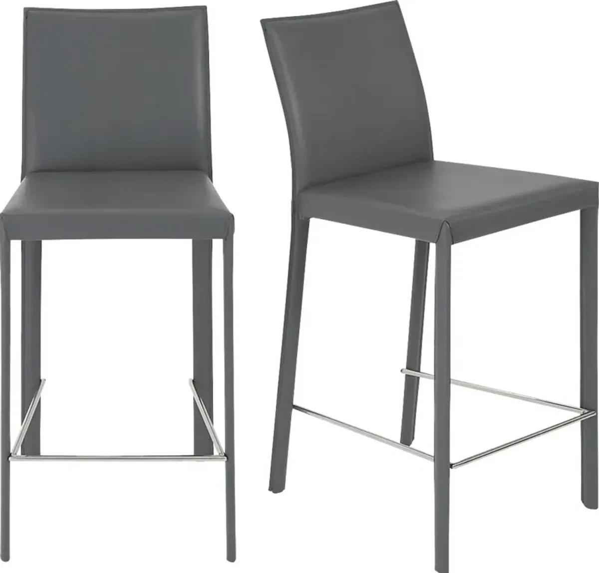 Mahlum Gray Counter Stool, Set of 2