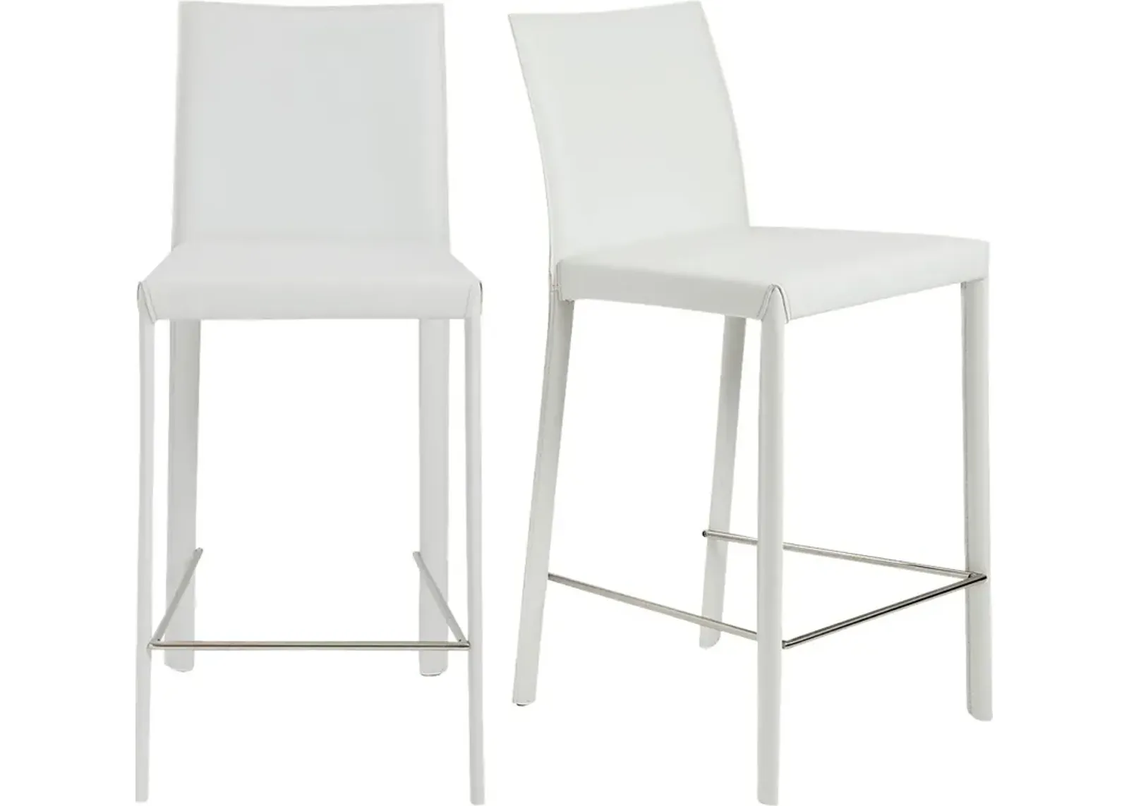 Mahlum White Counter Stool, Set of 2