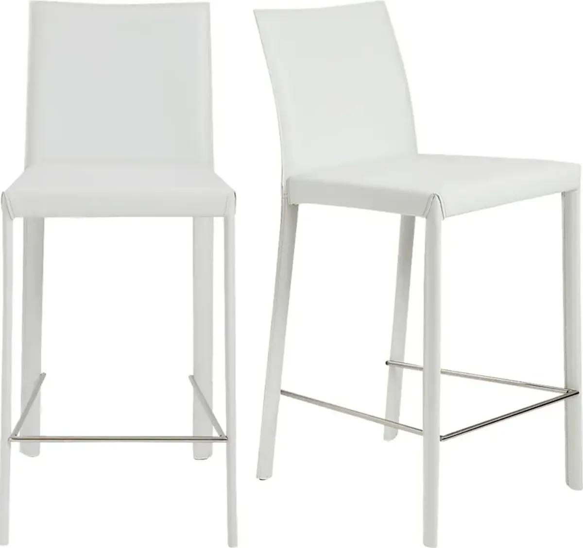 Mahlum White Counter Stool, Set of 2