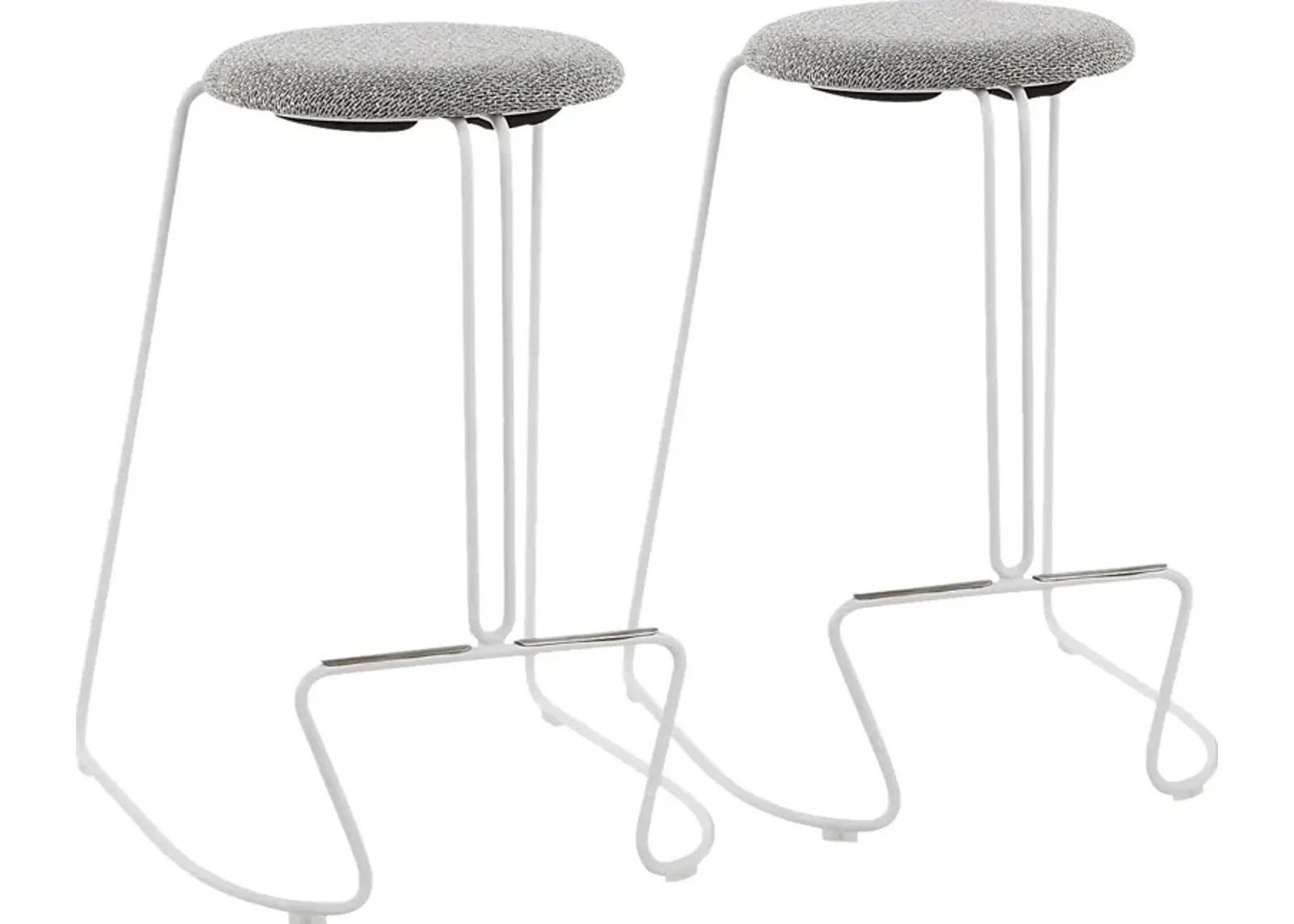 Bearslide II Charcoal Counter Height Stool, Set of 2