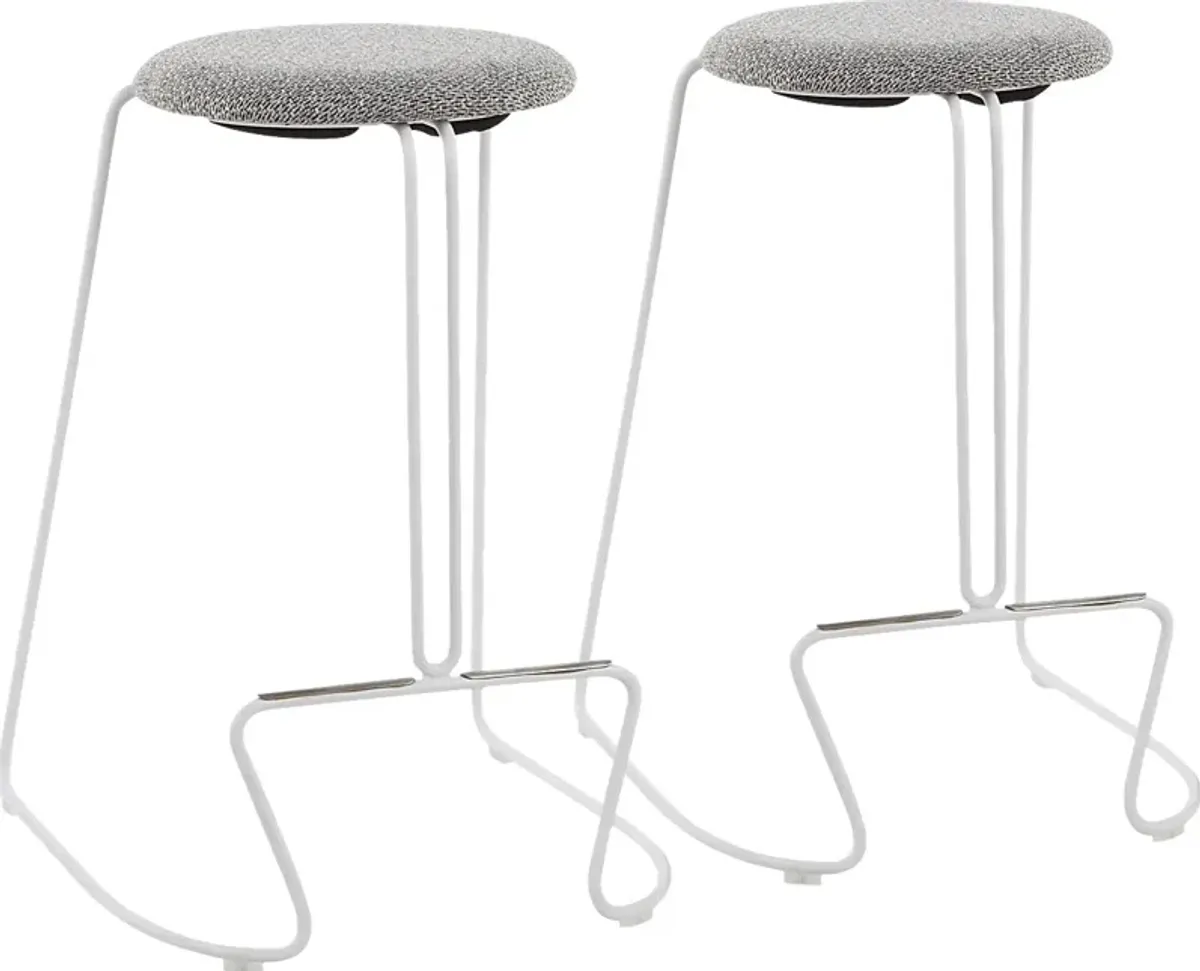 Bearslide II Charcoal Counter Height Stool, Set of 2